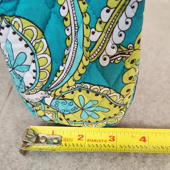 Vera Bradley Peacock Sherry Bag Quilted Blue Green Paisley Purse Handbag Retired - Picture 10 of 11